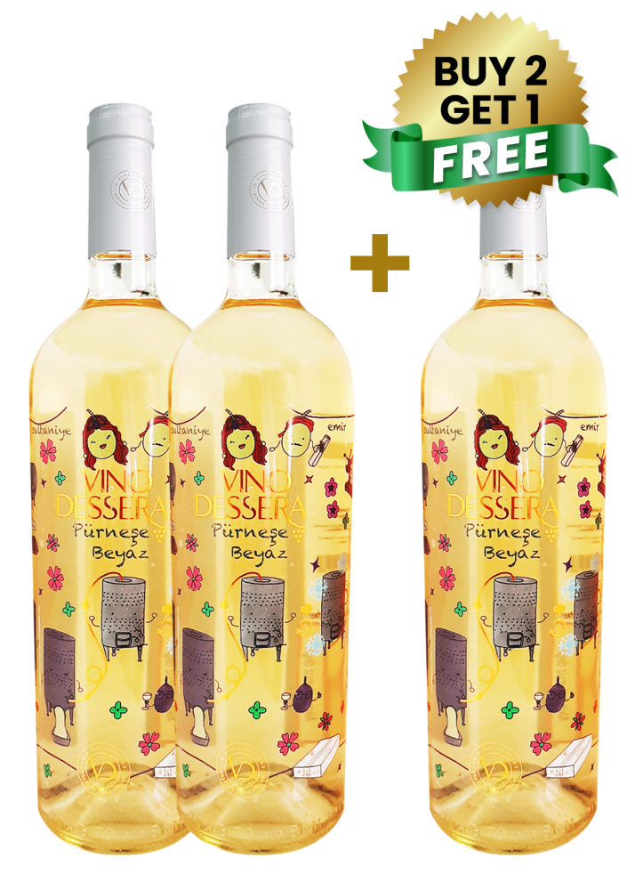 Vino Dessera Purnese Beyaz Dry White 75cl (Buy 2 Get 1 Free)