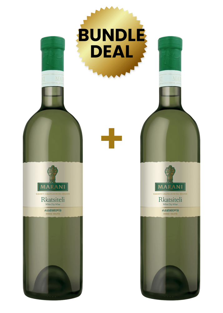 2 Btls Marani Rkatsiteli Dry White 75Cl Promo