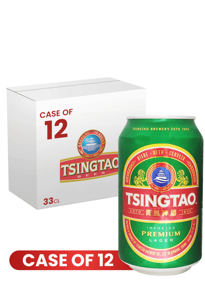 Tsingtao Beer Can 33 CL X 12 Case