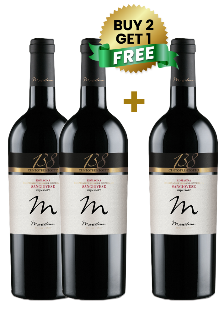 Masselina 138 Romagna Sangiovese Superiore 75Cl (Buy 2 Get 1 Free)