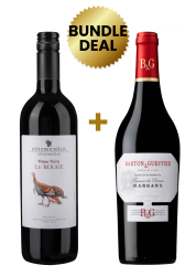 1 Btl Domaine Hatzimichalis Prima Terra Le Rouge 75Cl + 1 Btl Barton & Guestier Margaux 75Cl