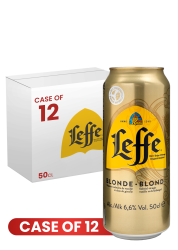 LEFFE BLONDE CAN 50CL X 12