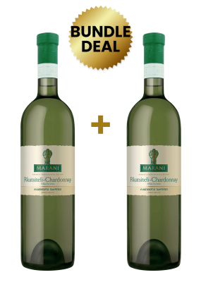 2 Btls Marani Rkatsiteli-Chardonnay Dry White 75Cl Promo