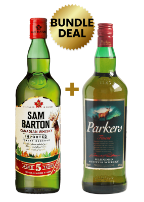 1 Btl Sam Barton Whisky 1L + 1 Btl Parkers Finest Blended Scotch Whisky 1Lt