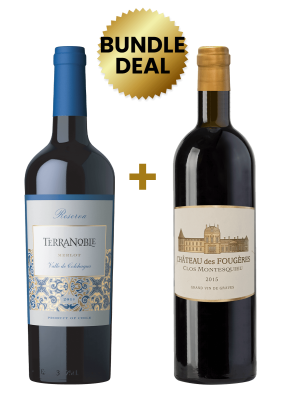 1 Btl Terranoble Reserva Merlot 75Cl + 1 Btl Chateau Des Fougeres Clos Montesquieu Graves Rouge 75Cl